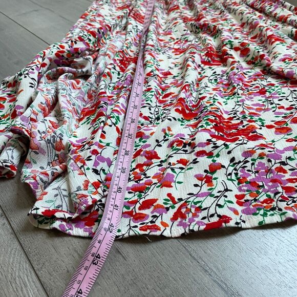 Lulus View From The Meadow Cream Floral Print Off The Shoulder Dress Size L - Picture 4 of 8